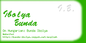 ibolya bunda business card